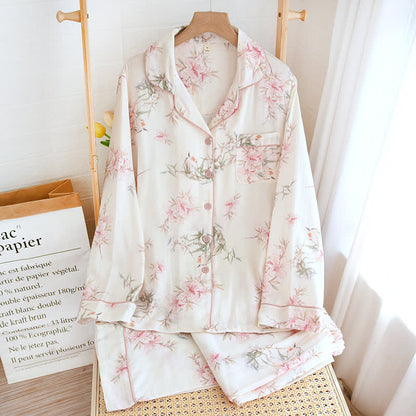 Elegant Cherry Blossom Branch Leaf Loungewear - image 5