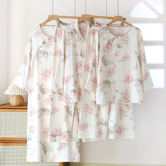 Elegant Cherry Blossom Branch Leaf Loungewear - image 0