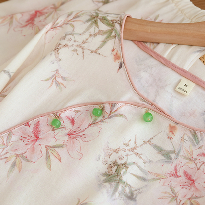 Elegant Cherry Blossom Branch Leaf Loungewear - image 18