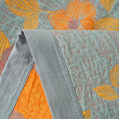 Yarn-dyed Refresh Floral Cotton Gauze Blanket - image 3