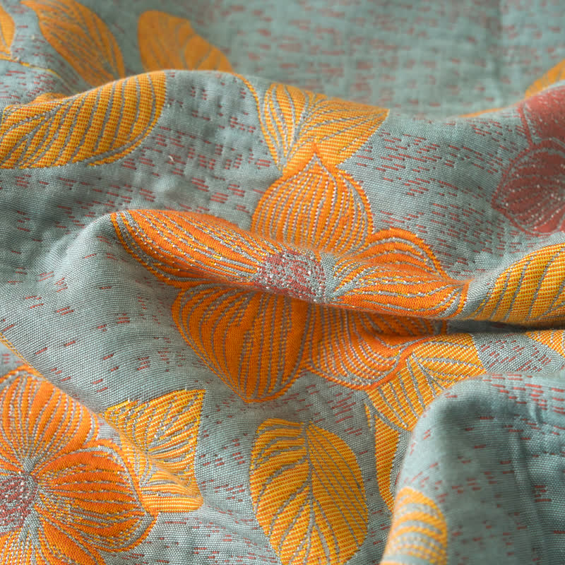 Yarn-dyed Refresh Floral Cotton Gauze Blanket - image 4