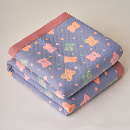 Jacquard Bear Cotton Gauze Reversible Blanket - image 2