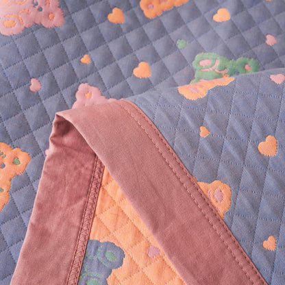 Jacquard Bear Cotton Gauze Reversible Quilt - image 10