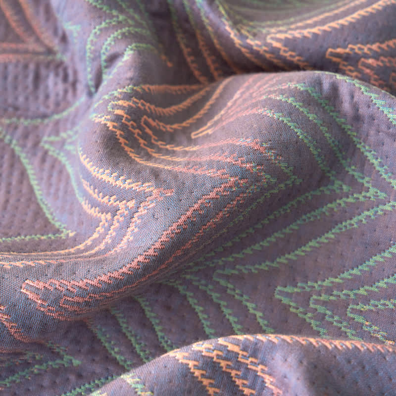 Cotton Gauze Yarn-dyed Jacquard Breathable Blanket - image 9