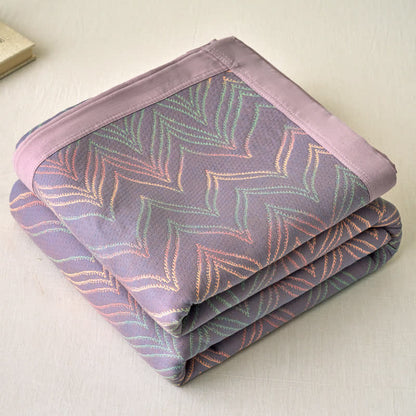 Cotton Gauze Yarn-dyed Jacquard Breathable Blanket - image 8