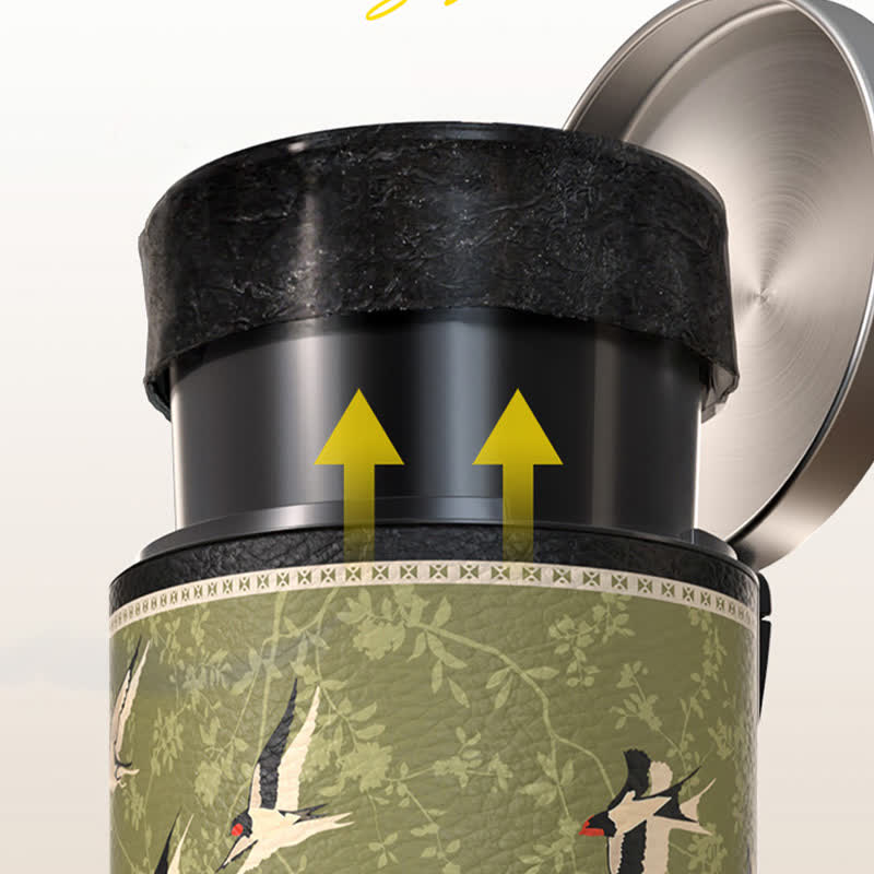 Rural Stainless Steel Leather Durable Trash Bin - image 10