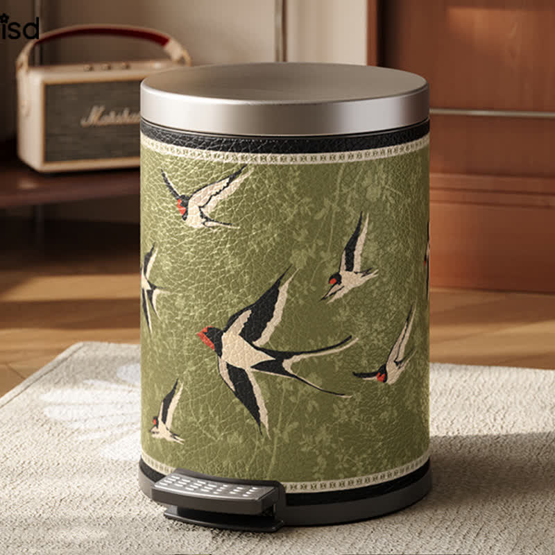 Rural Stainless Steel Leather Durable Trash Bin - image 8