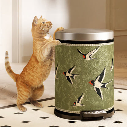 Rural Stainless Steel Leather Durable Trash Bin - image 9