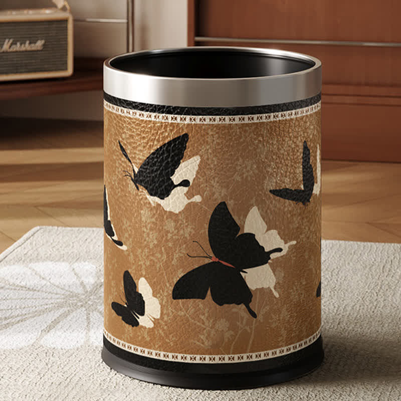 Rural Stainless Steel Leather Durable Trash Bin - image 15