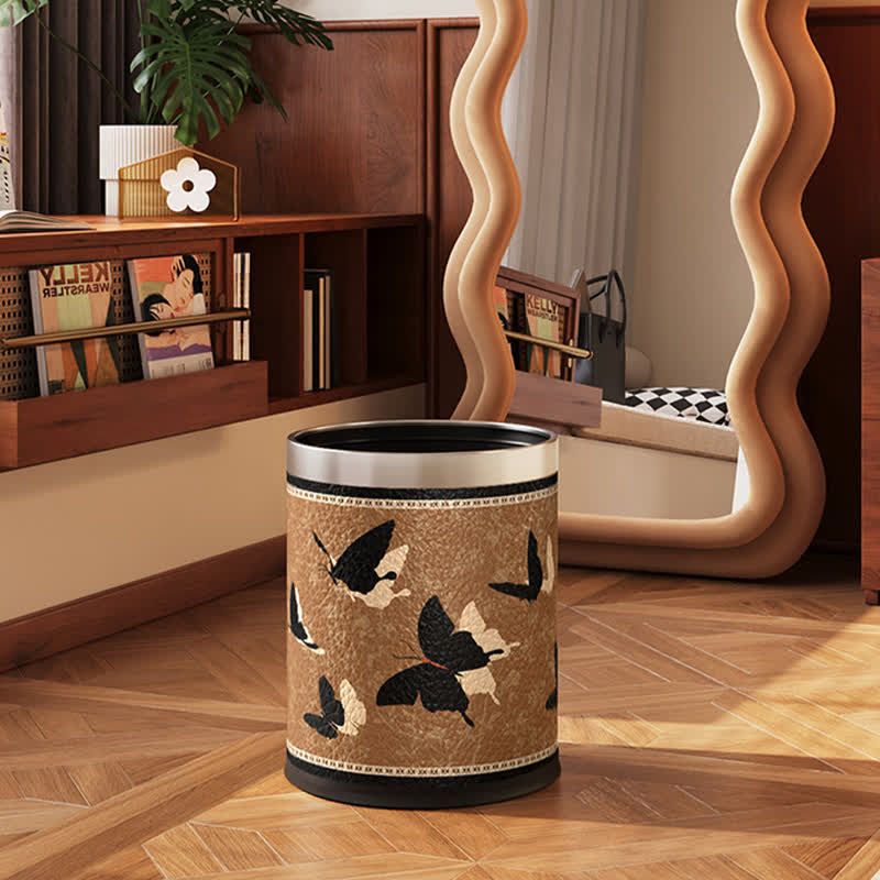 Rural Stainless Steel Leather Durable Trash Bin - image 11