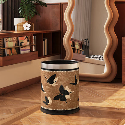 Rural Stainless Steel Leather Durable Trash Bin - image 11