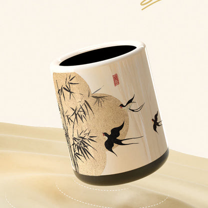 Floral Magpie Double Layer Trash Can - image 4