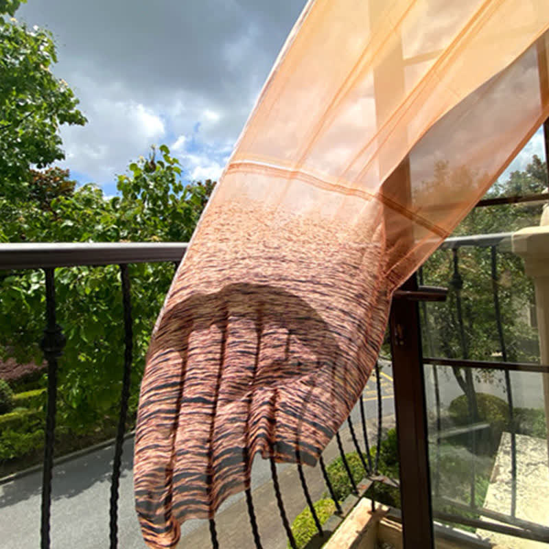 Orange Lake Sheer Gauze Chiffon Curtain - image 4