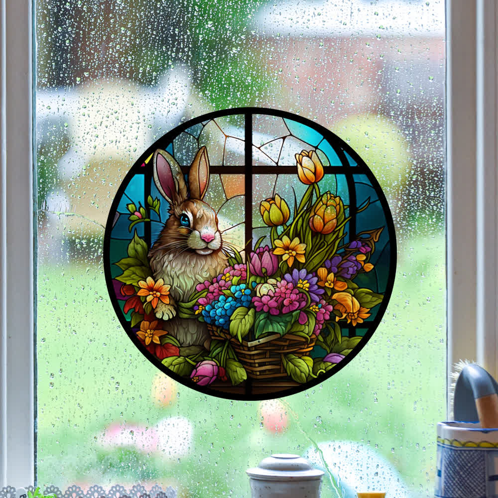 Easter Bunny Decorative Static Window Sticker - image 2