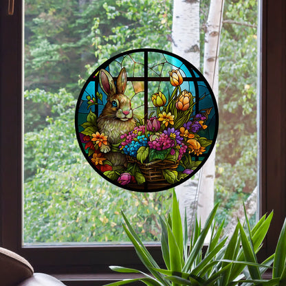 Easter Bunny Decorative Static Window Sticker - 8PCS - 10" x 10" - image 0