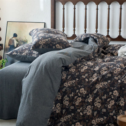 Yarn-dyed Double Layer Gauze Bedding Set (4PCS) - image 4