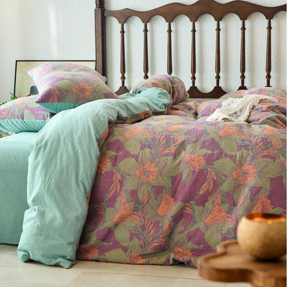 Double Layer Cotton Gauze Flat Sheet Bedding Set (4PCS) - image 1