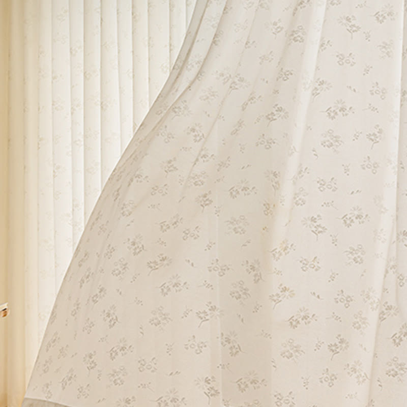 French Jacquard Floral Sheer Curtain - image 2