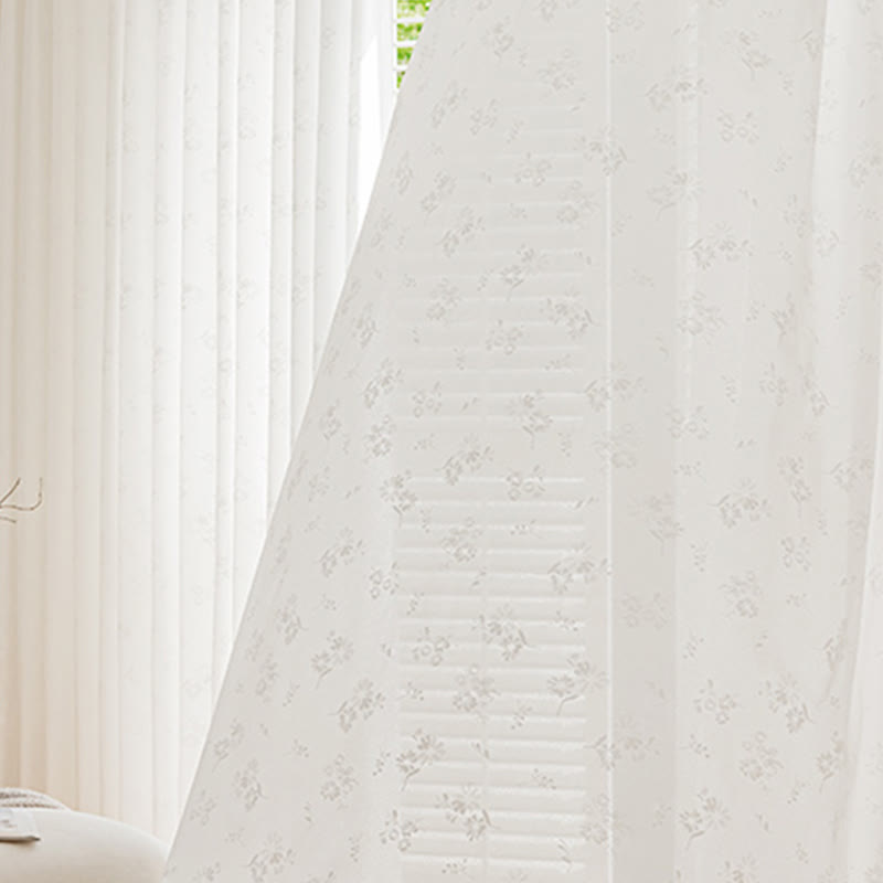 French Jacquard Floral Sheer Curtain - image 5