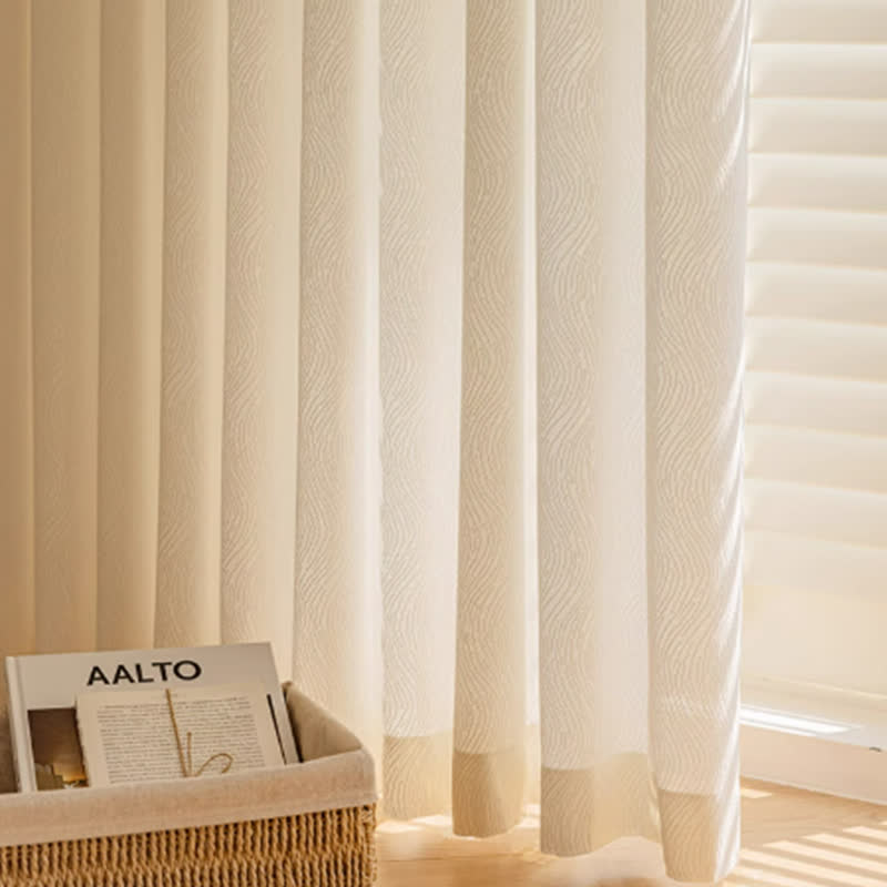 French Jacquard Floral Sheer Curtain - C-Cream - Hook - 99"W x 107"L - image 11