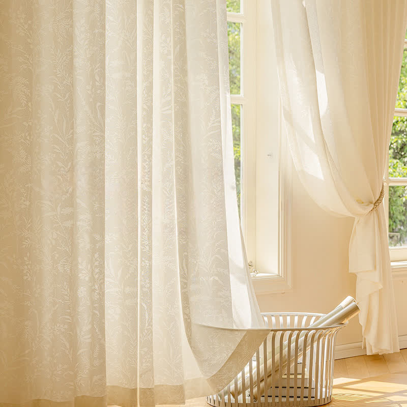 French Jacquard Floral Sheer Curtain - image 8