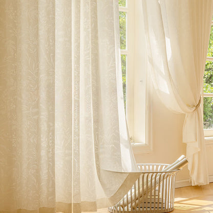 French Jacquard Floral Sheer Curtain - image 8