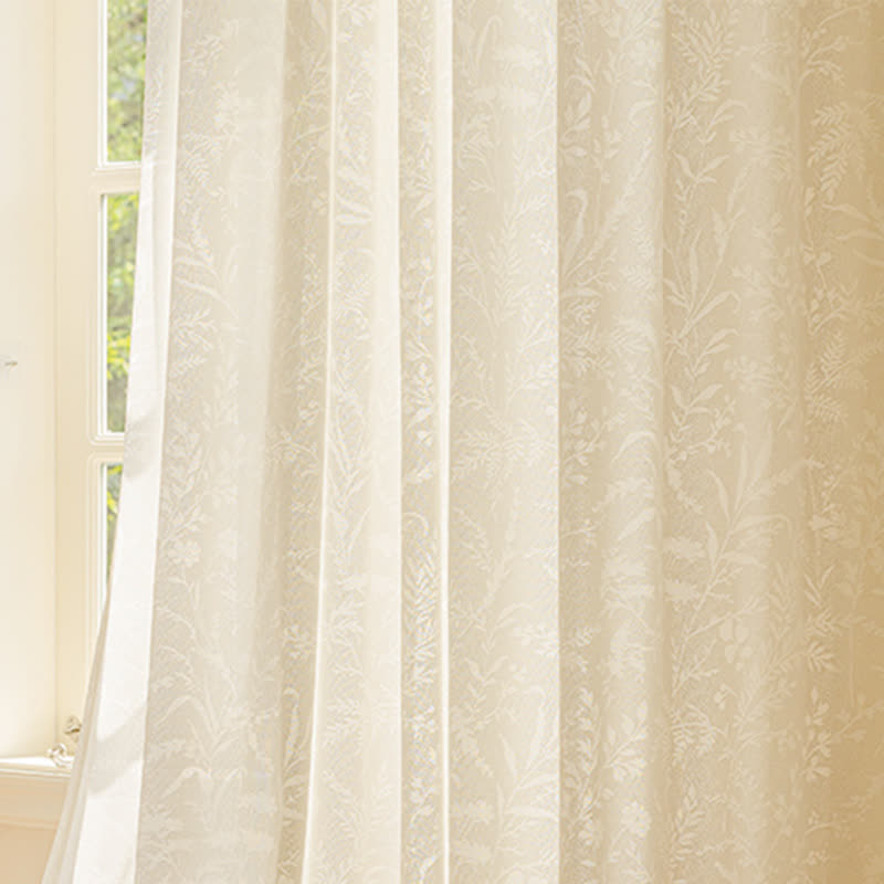 French Jacquard Floral Sheer Curtain - image 7