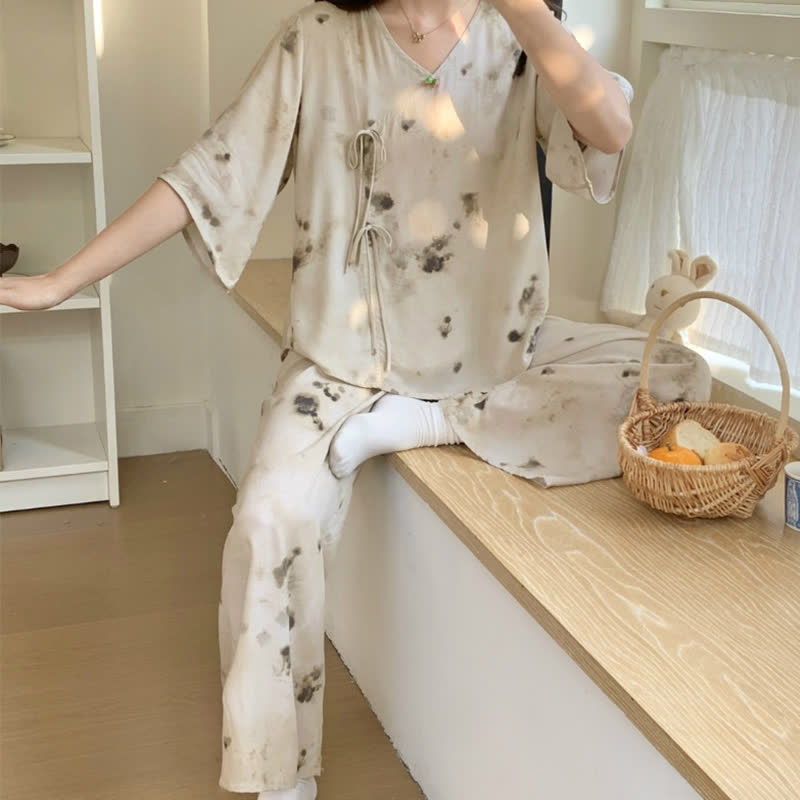 Branch Splash Ink Mid Sleeve Loungewear Set - image 10