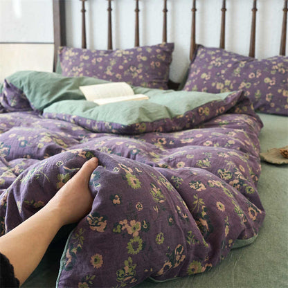 Jacquard Gauze Floral Duvet Cover Bedding Set (4PCS) - image 3