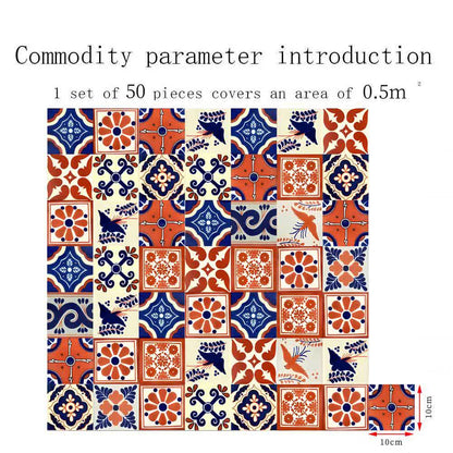 Vintage Moroccan Bird DIY Wall Stickers - 50PCS - 4" x 4" - image 9