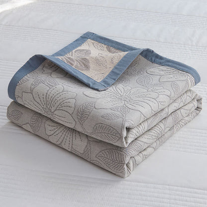 Breathable Floral Cotton Gauze Lightweight Quilt - image 3