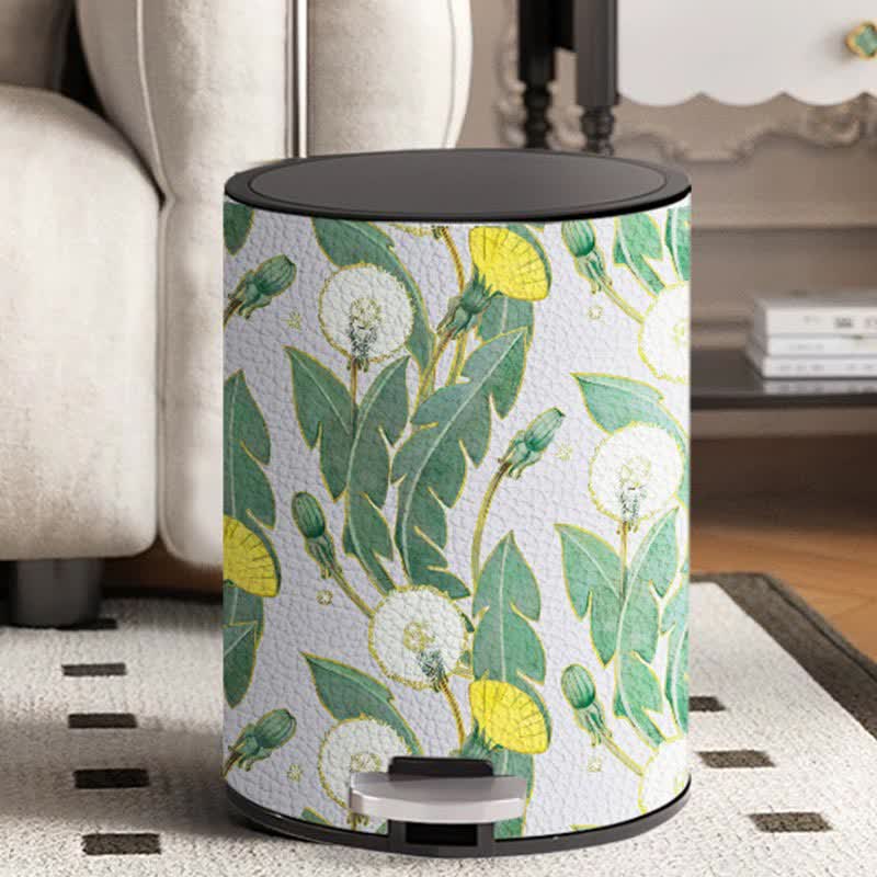 Rural Dandelion Durable Large Capacity Trash Can - Foot-pedal - 10"W x 10"L x 15"H - image 3