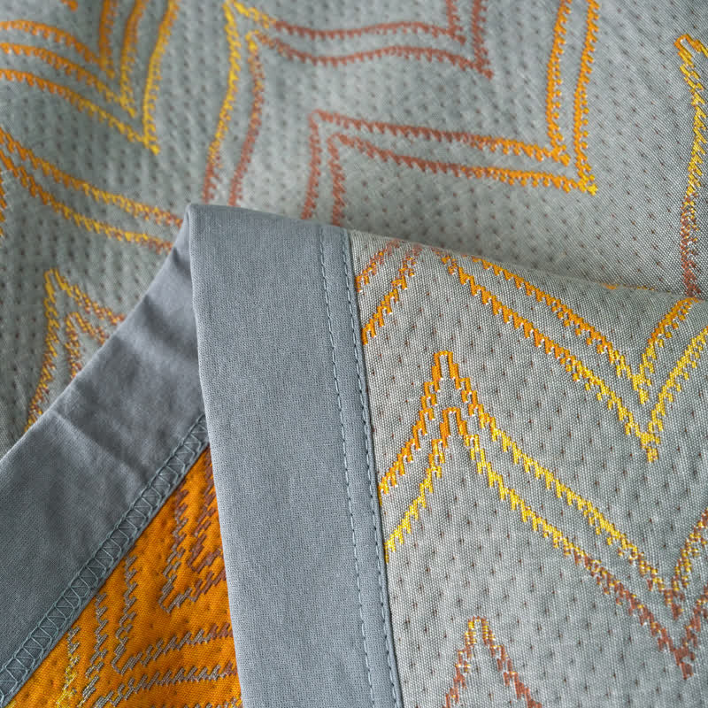 Cotton Gauze Yarn-dyed Jacquard Breathable Blanket - image 4