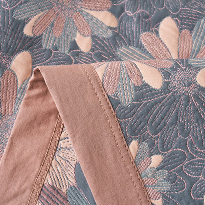 Floral Cotton Gauze Yarn-dyed Jacquard Blanket - image 10