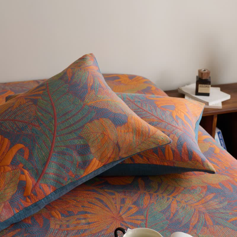 Tropical Style Three Layers Cotton Gauze Fitted Sheet - image 7