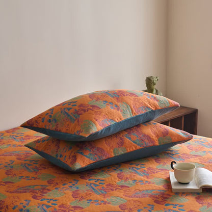 Yarn-dyed Jacquard Cotton Gauze Breathable Fitted Sheet - image 5