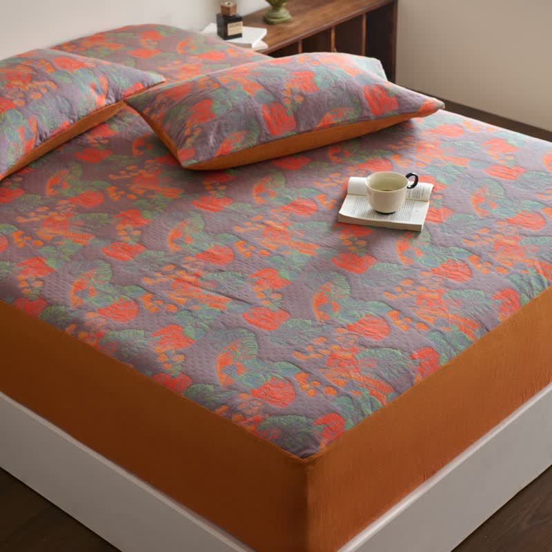 Yarn-dyed Vintage Soft Cotton Gauze Fitted Sheet - image 4