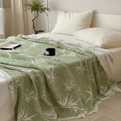 Bamboo Reversible Cotton Gauze Sofa Blanket - image 3