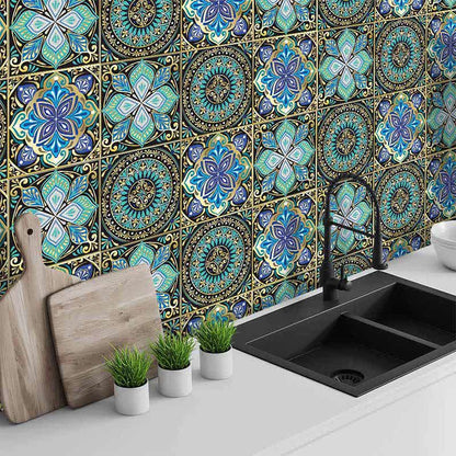 Mandala Style Waterproof Backsplash Tile Decals - image 1