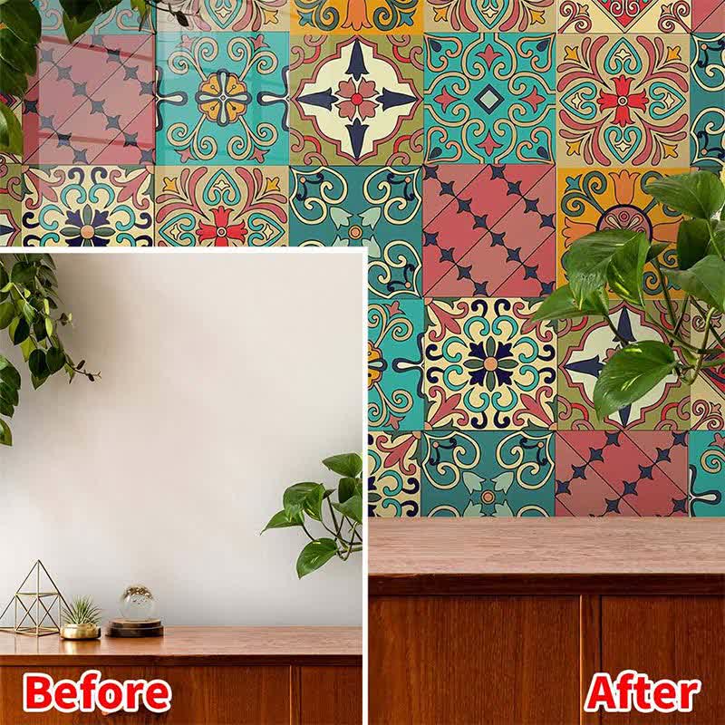 Colorful Moroccan Removable Backsplash Tile Sticker - image 6