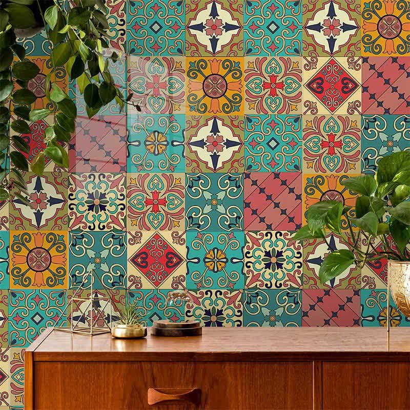 Colorful Moroccan Removable Backsplash Tile Sticker - image 1