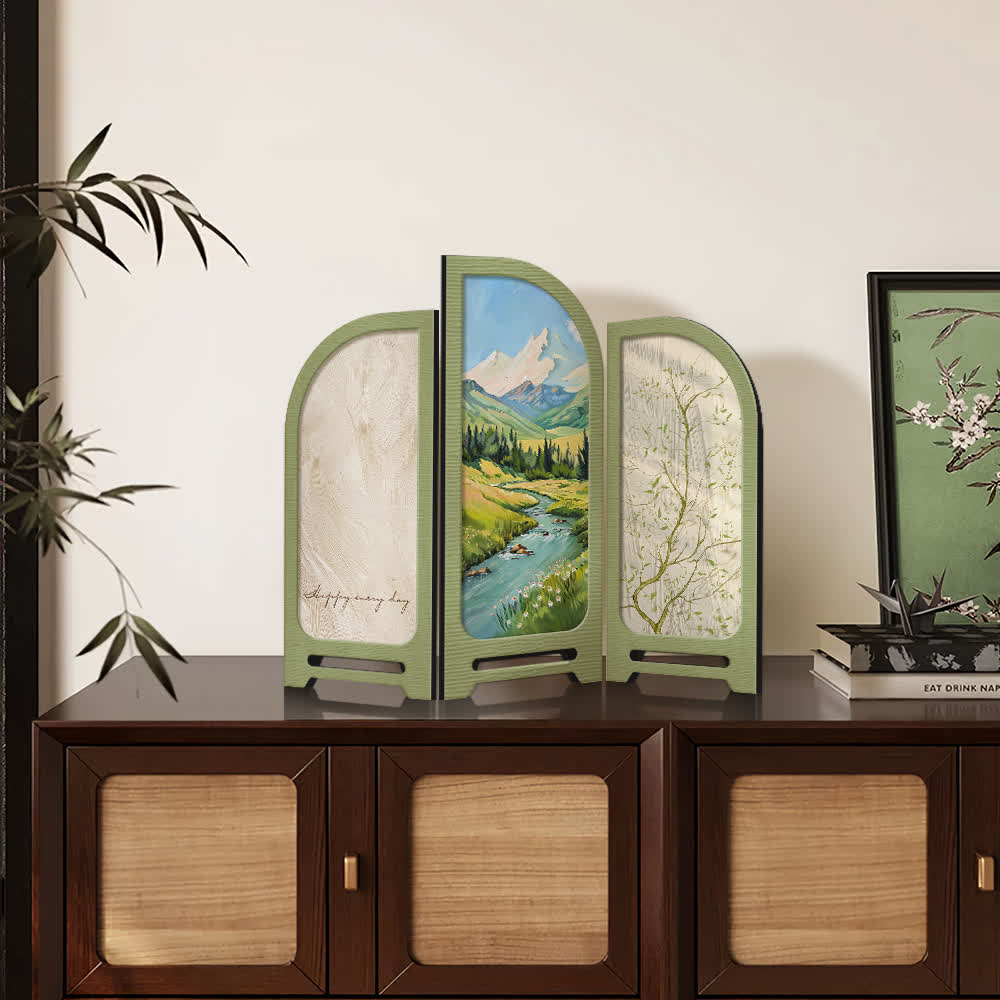 Pastoral Landscape Foldable Desktop Ornament - B - 3PCS - 18"W x 14"H - image 3