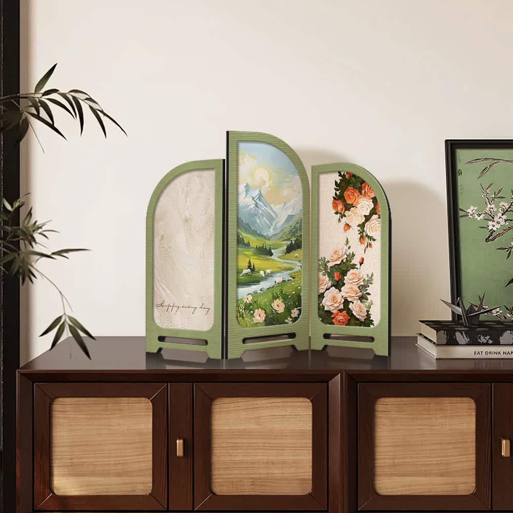 Pastoral Landscape Foldable Desktop Ornament - C - 3PCS - 18"W x 14"H - image 5