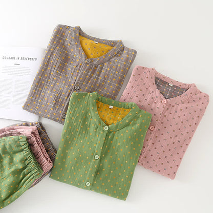 Button-down Cotton Gauze Soft Pajama Set - image 1