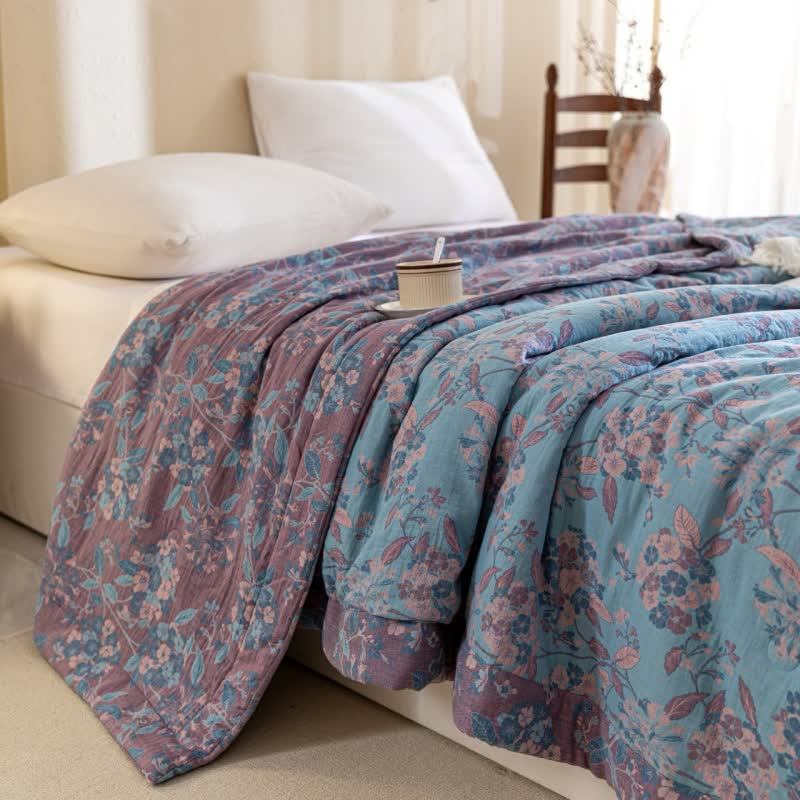 Yarn-dyed Cotton Double Layer Gauze Quilt - image 3