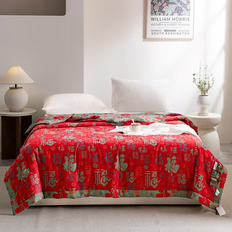 Yarn-dyed Retro Cotton Gauze Comfy Quilt - Queen - image 0