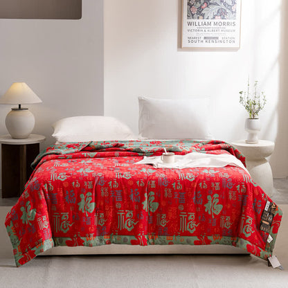 Yarn-dyed Retro Cotton Gauze Comfy Quilt - Queen - image 0