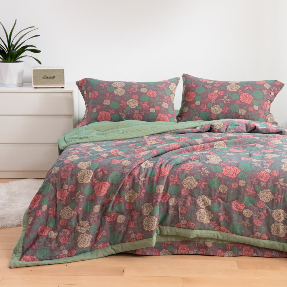 Vintage Rose Comfy Cotton Gauze Bedding - image 1