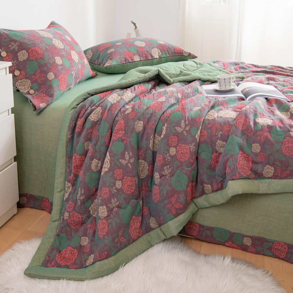 Vintage Rose Comfy Cotton Gauze Bedding - image 6