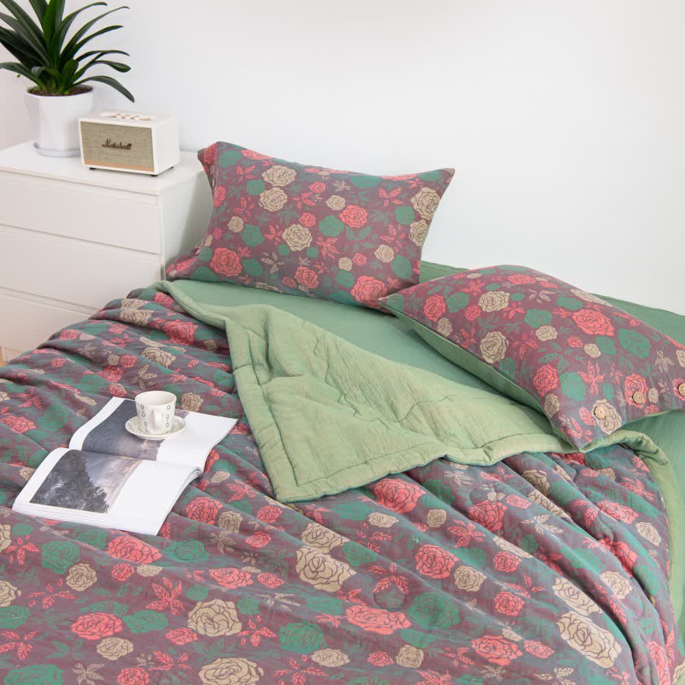 Vintage Rose Comfy Cotton Gauze Bedding - image 4